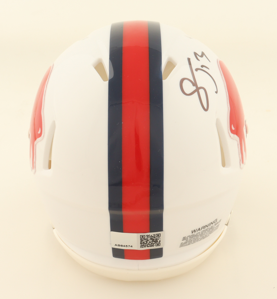 Stevie Johnson Signed Bills Speed Mini Helmet (TSE) at PristineAuction.com Stevie Johnson Signed Bills Speed Mini Helmet (TSE) at PristineAuction.com