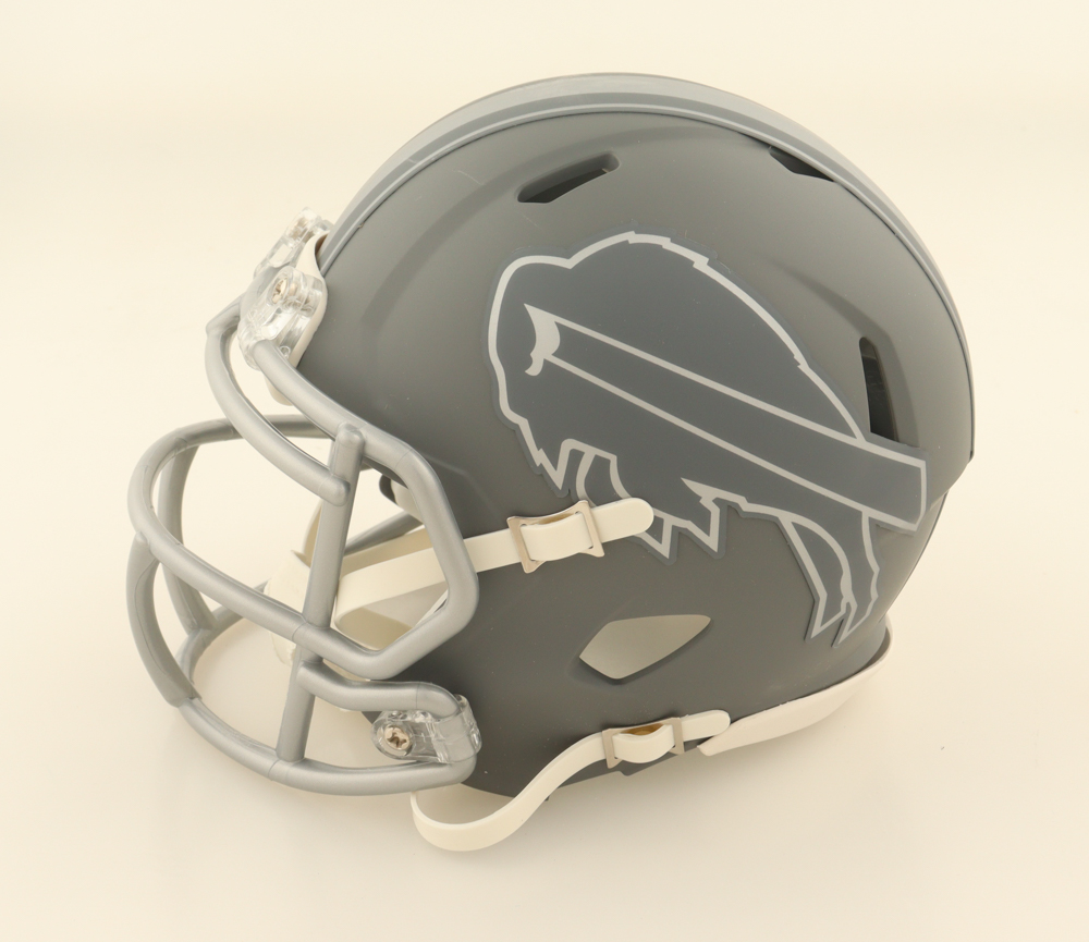 Marv Levy Signed Bills Slate Alternate Speed Mini Helmet Inscribed "HOF '01" (TSE) at PristineAuction.com Marv Levy Signed Bills Slate Alternate Speed Mini Helmet Inscribed "HOF '01" (TSE) at PristineAuction.com