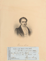 Eleazar Lord Signed 1853 Bank of New York Personal Bank Check with 8x10 Photo (Beckett) at PristineAuction.com