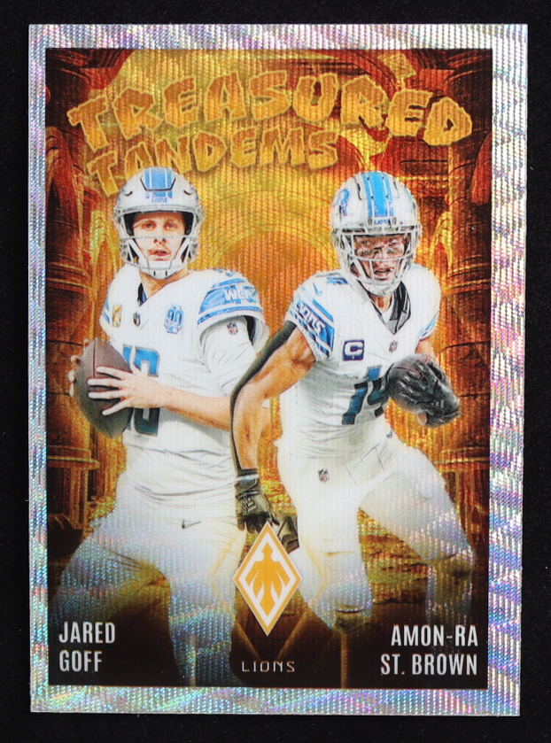 Amon-Ra St. Brown / Jared Goff 2024 Panini Phoenix Treasured