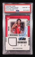 Josh Christopher Signed 2021-22 Panini Contenders Rookie Ticket Swatches #24 RC (PSA 10) at PristineAuction.com