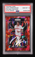 Josh Christopher Signed 2021-22 Panini Prizm Prizms Red Ice #324 RC (PSA 10) at PristineAuction.com
