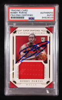 Bobby Portis Signed 2015-16 Panini National Treasures Super Swatches Rookies #16 #76/99 RC (PSA Authentic) at PristineAuction.com