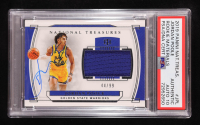 Jordan Poole Signed 2019-20 Panini National Treasures Rookie Materials #17 #44/99 RC (PSA Authentic) at PristineAuction.com