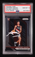 Anfernee Simons Signed 2018-19 Panini Prizm #61 RC (PSA 10) at PristineAuction.com