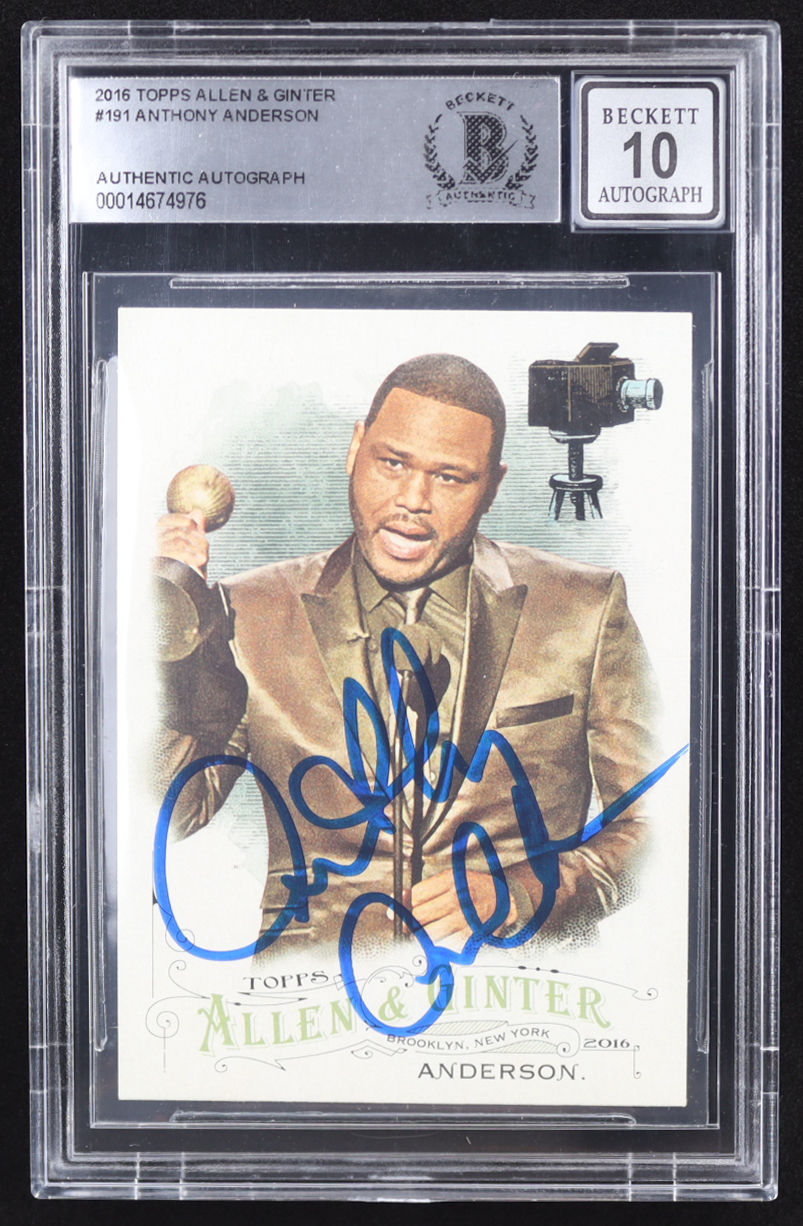 Anthony Anderson Signed 2016 Topps Allen & Ginter #191 (BGS | Autograph Grade 10) at PristineAuction.com Anthony Anderson Signed 2016 Topps Allen & Ginter #191 (BGS | Autograph Grade 10) at PristineAuction.com