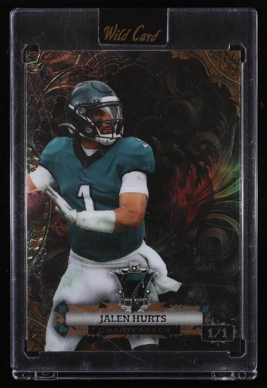 Jalen Hurts 2024 Wild Card 7 Card Studs #P7CSCJH #1/1 at PristineAuction.com Jalen Hurts 2024 Wild Card 7 Card Studs #P7CSCJH #1/1 at PristineAuction.com