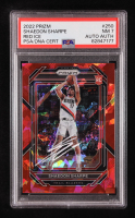 Shaedon Sharpe Signed 2022 Panini Prizm Red Ice #250 RC (PSA 7) at PristineAuction.com