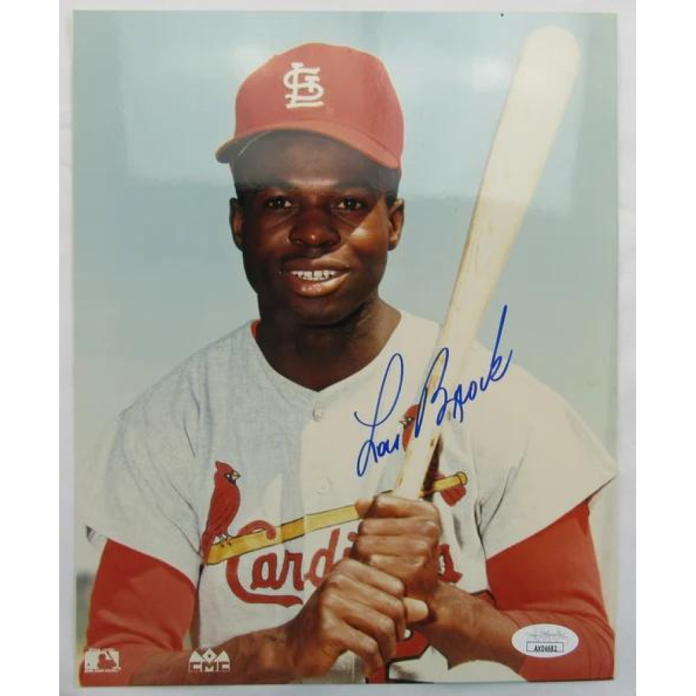 Lou Brock Signed Cardinals 8x10 Photo (JSA) at PristineAuction.com