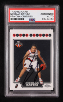 Nicolas Batum Signed 2008-09 Topps Chrome #218 RC (PSA Authentic) at PristineAuction.com