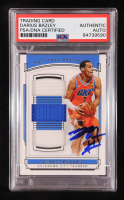 Darius Bazley Signed 2019-20 Panini National Treasures Rookie Material #RTM-DBZ #26/99 RC (PSA Authentic) at PristineAuction.com