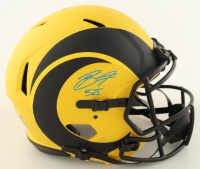 Braden Fiske Signed Rams Full-Size Authentic On-Field Rave Alternate Speed Helmet (Beckett) at PristineAuction.com