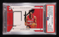 Jalen Green Signed 2021-22 Panini National Treasures Rookie Materials #9 #31/99 RC (PSA 8) at PristineAuction.com