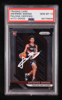 Anfernee Simons Signed 2018-19 Panini Prizm #61 RC (PSA 10) at PristineAuction.com