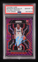 Brandon Boston Jr. Signed 2021-22 Panini Prizm Prizms Purple Wave #330 RC (PSA 10) at PristineAuction.com