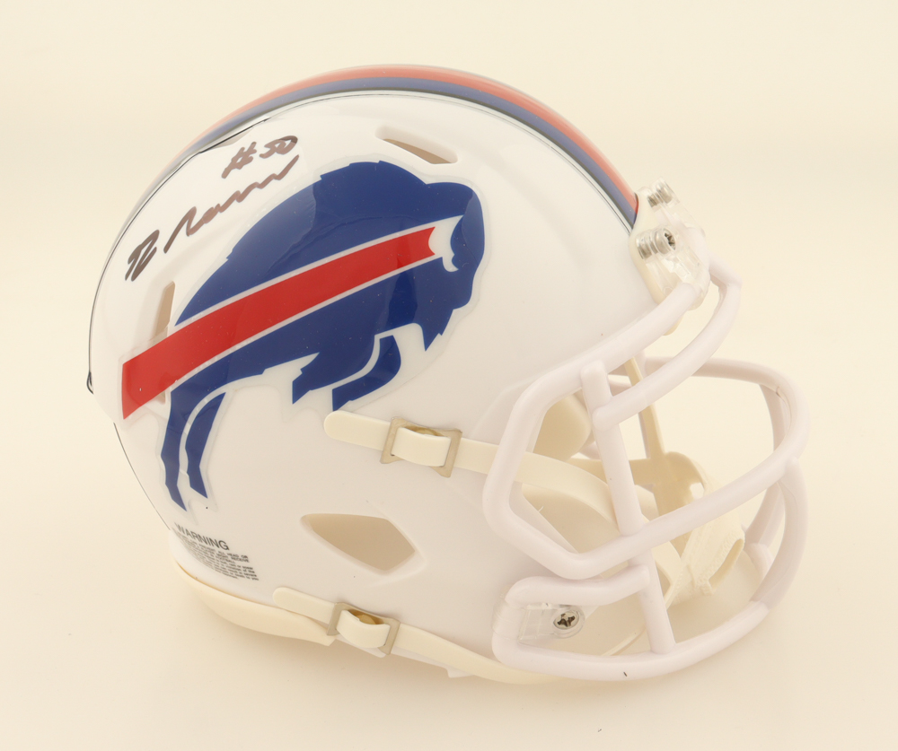 Greg Rousseau Signed Bills Speed Mini Helmet (TSE) at PristineAuction.com Greg Rousseau Signed Bills Speed Mini Helmet (TSE) at PristineAuction.com