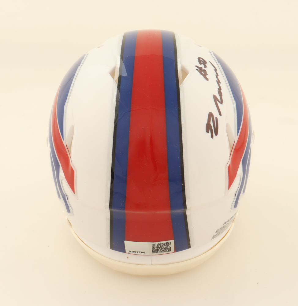 Greg Rousseau Signed Bills Speed Mini Helmet (TSE) at PristineAuction.com Greg Rousseau Signed Bills Speed Mini Helmet (TSE) at PristineAuction.com