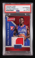 Jerami Grant Signed 2014-15 Panini Threads Debut Threads Prime #35 #14/25 RC (PSA Authentic) at PristineAuction.com
