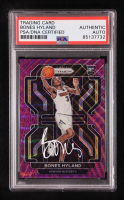 Bones Hyland Signed 2021-22 Panini Prizm Purple Wave #302 RC (PSA Authentic) at PristineAuction.com