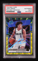 Josh Green Signed 2020-21 Donruss Holo Green and Yellow Laser #234 RC (PSA Authentic) at PristineAuction.com
