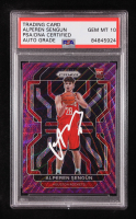 Alperen Sengun Signed 2021-22 Panini Prizm Prizms Purple Wave #318 RC (PSA 10) at PristineAuction.com