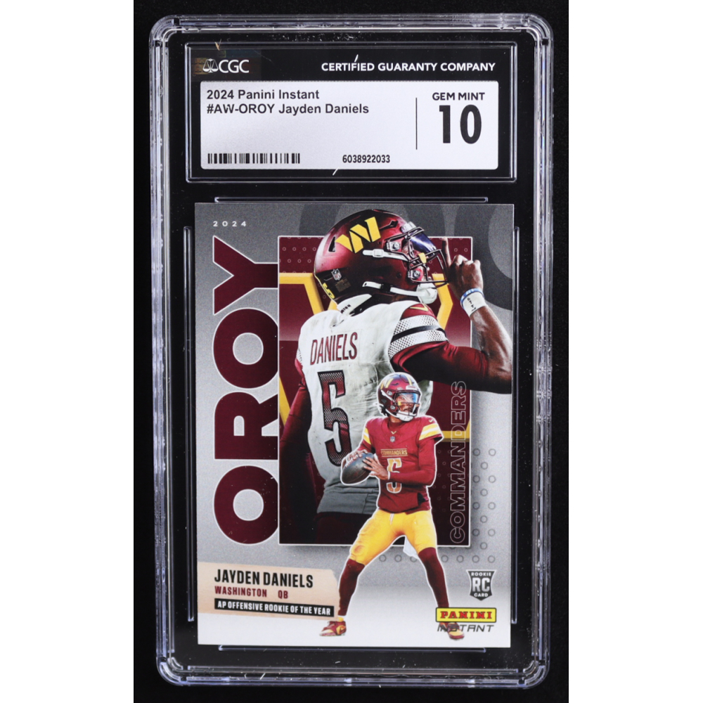 Jayden Daniels 2024 Panini Instant Award Winners #AWOROY RC (CGC 10) at PristineAuction.com