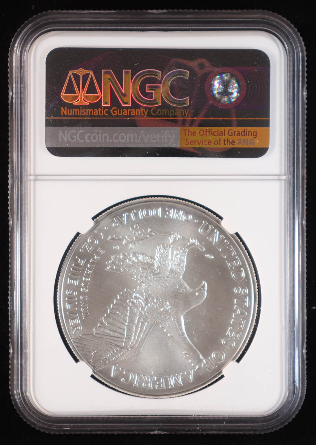 2021 Silver Eagle 1oz. Eagle Landing T-2 Fine Silver $1 Dollar Coin (NGC MS69) at PristineAuction.com 2021 Silver Eagle 1oz. Eagle Landing T-2 Fine Silver $1 Dollar Coin (NGC MS69) at PristineAuction.com