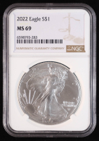 2022 Silver Eagle 1oz. Fine Silver $1 Dollar Coin (NGC MS69) at PristineAuction.com