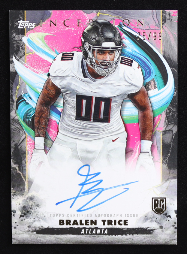 Bralen Trice 2024 Topps Inception Rookie Autographs Magenta #RABRT RC #75/99 at PristineAuction.com Bralen Trice 2024 Topps Inception Rookie Autographs Magenta #RABRT RC #75/99 at PristineAuction.com