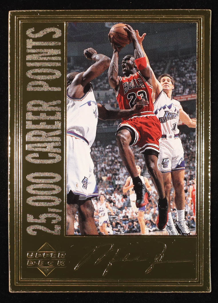 Michael Jordan 1996 Upper Deck 22K Gold Michael Jordan #NNO 25000 Career Points at PristineAuction.com Michael Jordan 1996 Upper Deck 22K Gold Michael Jordan #NNO 25000 Career Points at PristineAuction.com