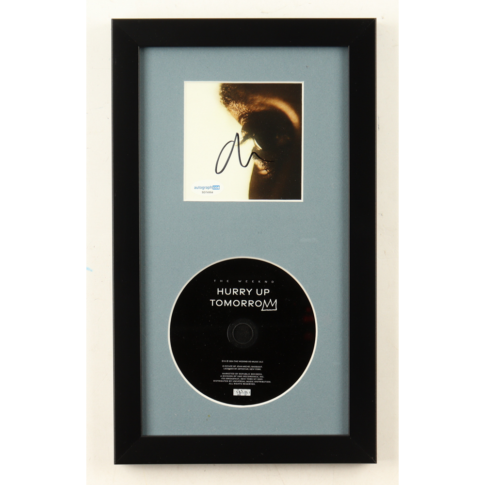 The Weeknd Signed "Hurry Up Tomorrow" Custom Framed Album Insert With CD (ACOA) at PristineAuction.com