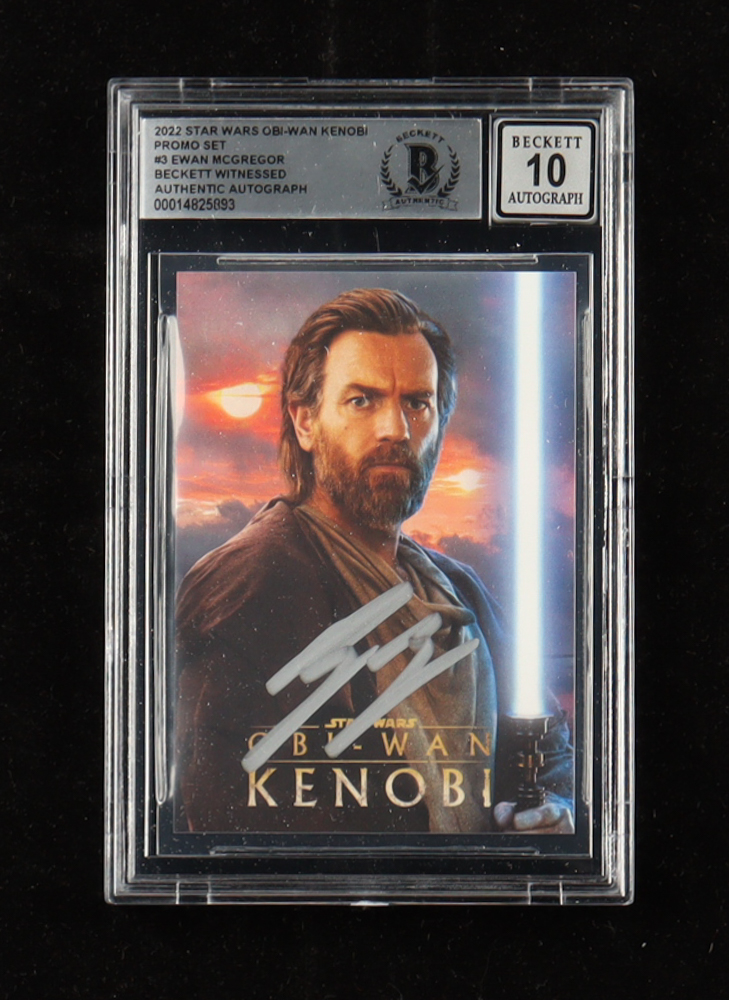 Ewan McGregor Signed 2022 Star Wars Obi-Wan Kenobi Promo Set #3 (BGS) at PristineAuction.com Ewan McGregor Signed 2022 Star Wars Obi-Wan Kenobi Promo Set #3 (BGS) at PristineAuction.com