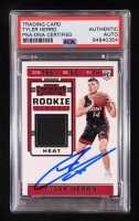 Tyler Herro Signed 2019-20 Panini Contenders Rookie Ticket Swatches #32 RC (PSA Authentic) at PristineAuction.com
