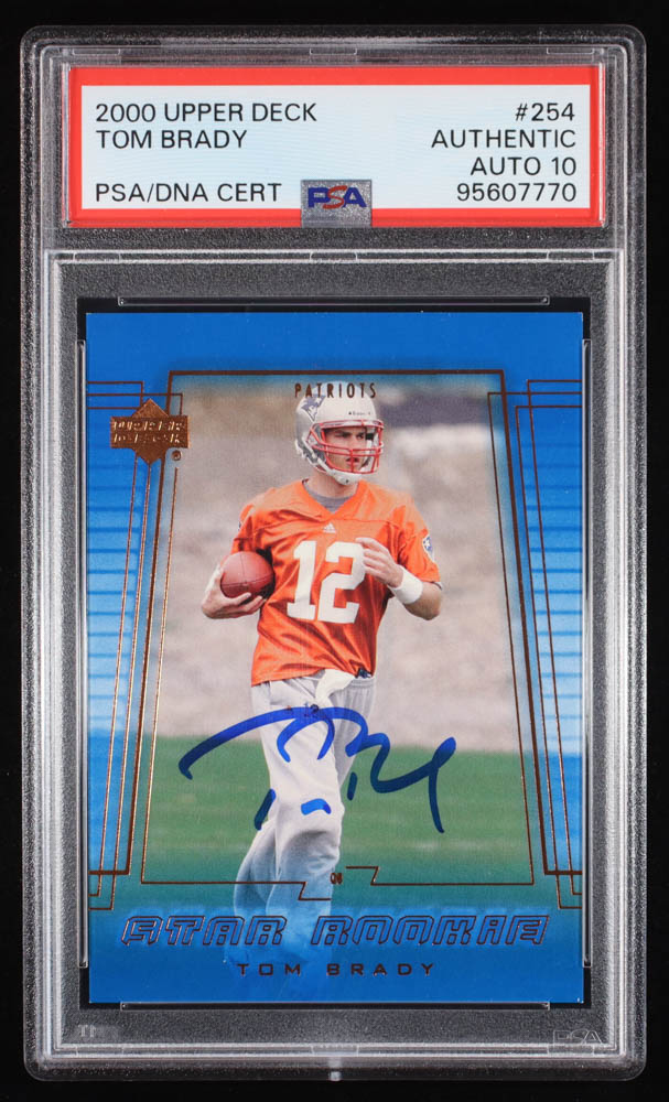 Tom Brady Signed 2000 Upper Deck #254 RC (PSA | Auto 10) at PristineAuction.com Tom Brady Signed 2000 Upper Deck #254 RC (PSA | Auto 10) at PristineAuction.com