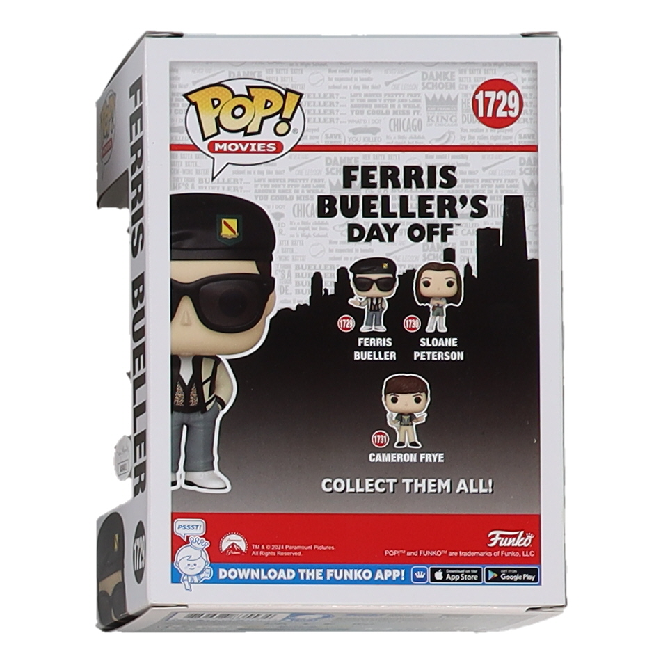 Matthew Broderick Signed "Ferris Bueller's Day Off" #1729 Ferris Bueller Funko Pop! Vinyl Figure (JSA) at PristineAuction.com Matthew Broderick Signed "Ferris Bueller's Day Off" #1729 Ferris Bueller Funko Pop! Vinyl Figure (JSA) at PristineAuction.com