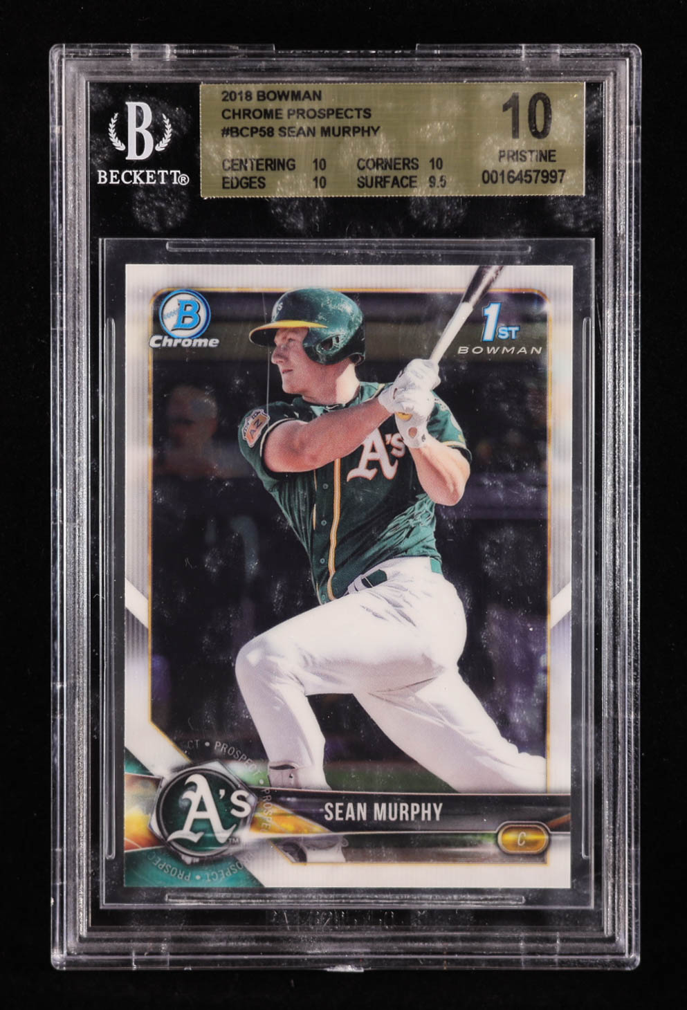 Sean Murphy 2018 Bowman Chrome Prospects #BCP58 RC (BGS 10) at PristineAuction.com Sean Murphy 2018 Bowman Chrome Prospects #BCP58 RC (BGS 10) at PristineAuction.com