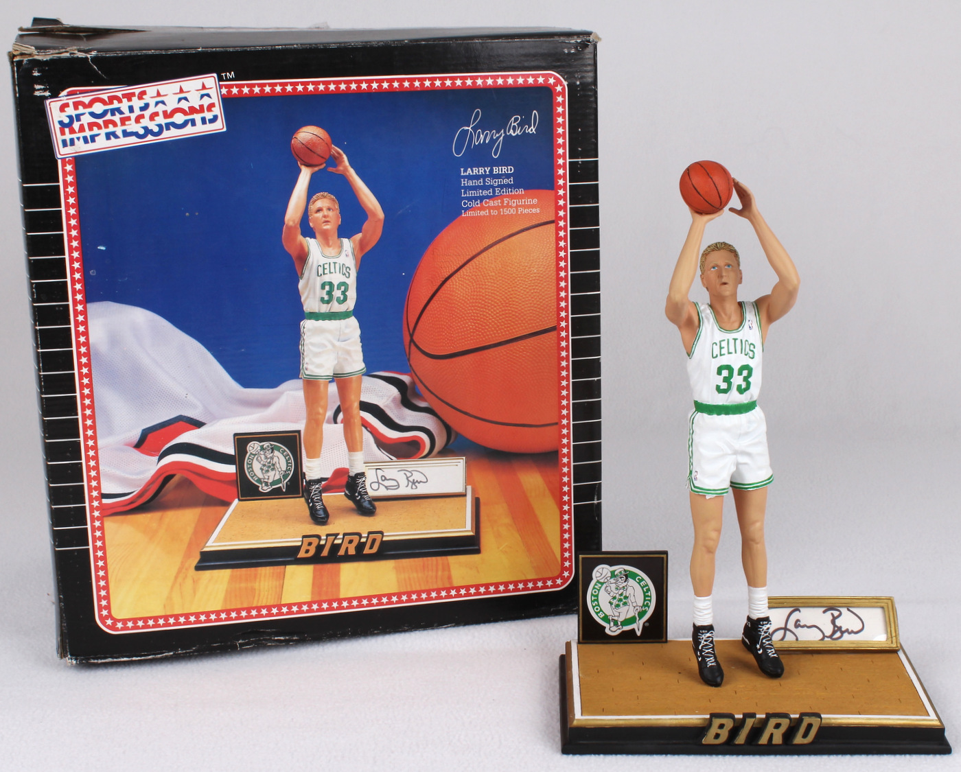 Larry Bird Signed LE Celtics Sports Impressions Figurine (Sports Impressions COA) at PristineAuction.com Larry Bird Signed LE Celtics Sports Impressions Figurine (Sports Impressions COA) at PristineAuction.com