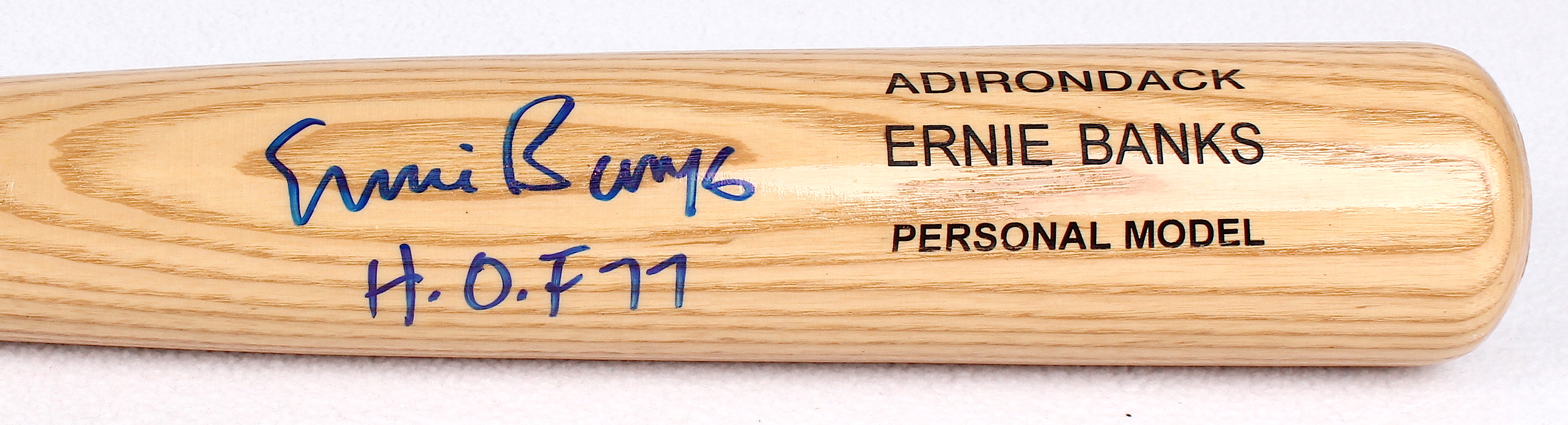 Ernie Banks Signed Rawlings Adirondack Baseball Bat Inscribed "HOF 77" (PSA COA) at PristineAuction.com Ernie Banks Signed Rawlings Adirondack Baseball Bat Inscribed "HOF 77" (PSA COA) at PristineAuction.com