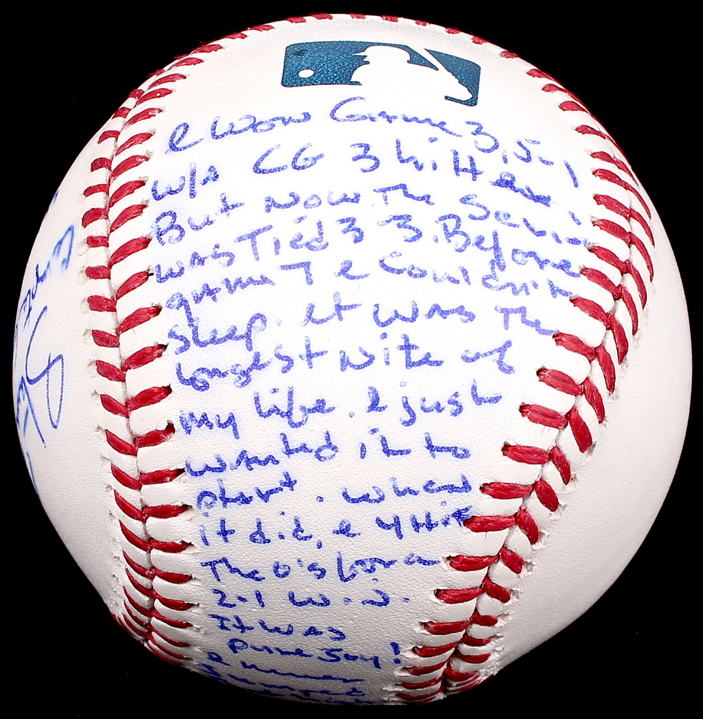 Steve Blass Signed OML "Complete Game 7 Win 1971 World Series" Story Ball with Extensive Inscription (Stallard COA) at PristineAuction.com Steve Blass Signed OML "Complete Game 7 Win 1971 World Series" Story Ball with Extensive Inscription (Stallard COA) at PristineAuction.com