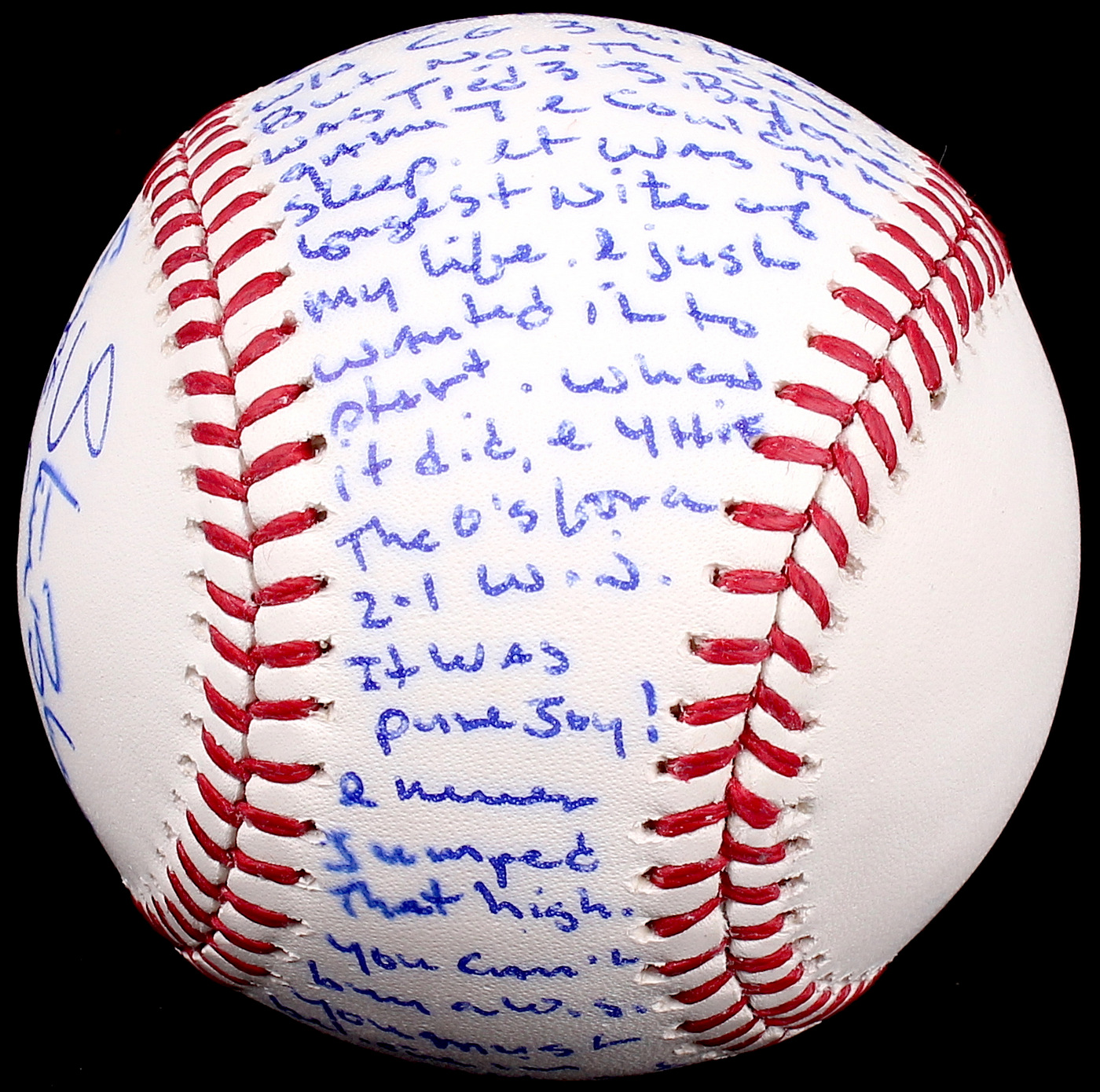 Steve Blass Signed OML "Complete Game 7 Win 1971 World Series" Story Ball with Extensive Inscription (Stallard COA) at PristineAuction.com Steve Blass Signed OML "Complete Game 7 Win 1971 World Series" Story Ball with Extensive Inscription (Stallard COA) at PristineAuction.com