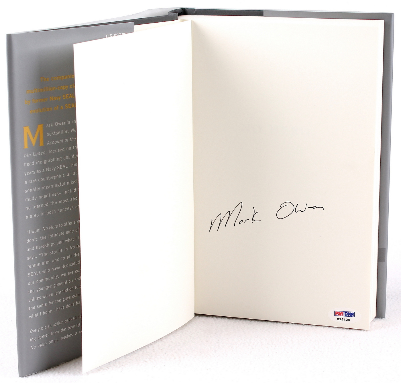 Mark Owen Signed "No Hero" Hardcover Book (PSA COA) at PristineAuction.com Mark Owen Signed "No Hero" Hardcover Book (PSA COA) at PristineAuction.com