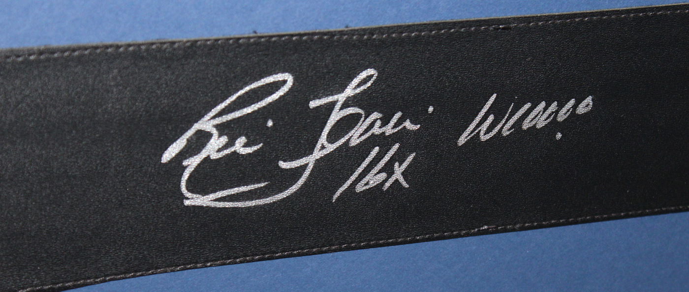 Rick Flair Signed WWE United States Championship Belt 39x15x2 Custom Framed Shadowbox Display Inscribed "Wooooo" & "16 x" (JSA COA) at PristineAuction.com Rick Flair Signed WWE United States Championship Belt 39x15x2 Custom Framed Shadowbox Display Inscribed "Wooooo" & "16 x" (JSA COA) at PristineAuction.com