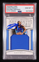 Darius Bazley Signed 2019-20 Panini National Treasures Colossal Rookie Materials #11 #18/99 RC (PSA 10) at PristineAuction.com