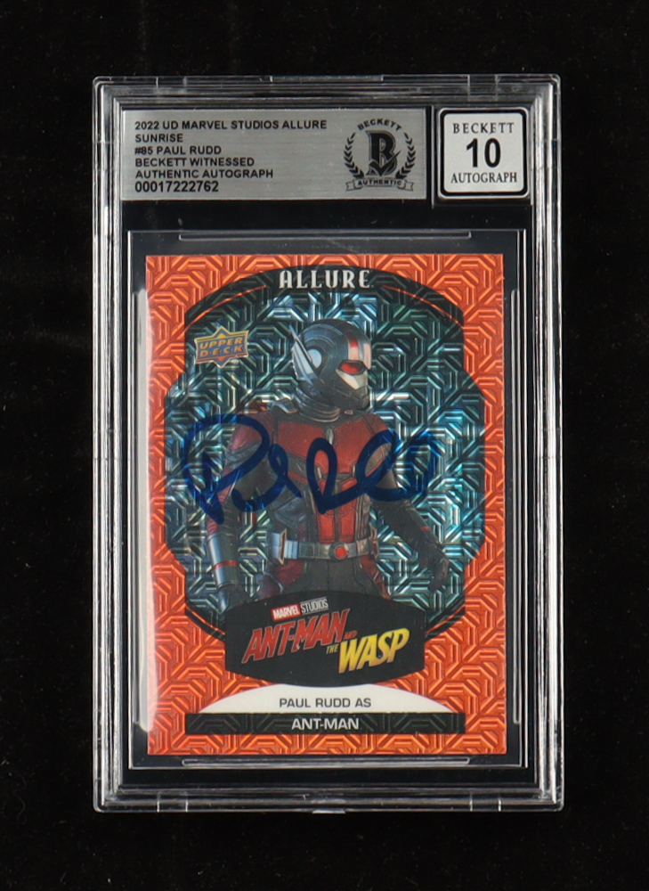 Paul Rudd Signed 2022 UD Marvel Studios Allure Sunrise #85 (BGS | Autograph Graded 10) at PristineAuction.com Paul Rudd Signed 2022 UD Marvel Studios Allure Sunrise #85 (BGS | Autograph Graded 10) at PristineAuction.com