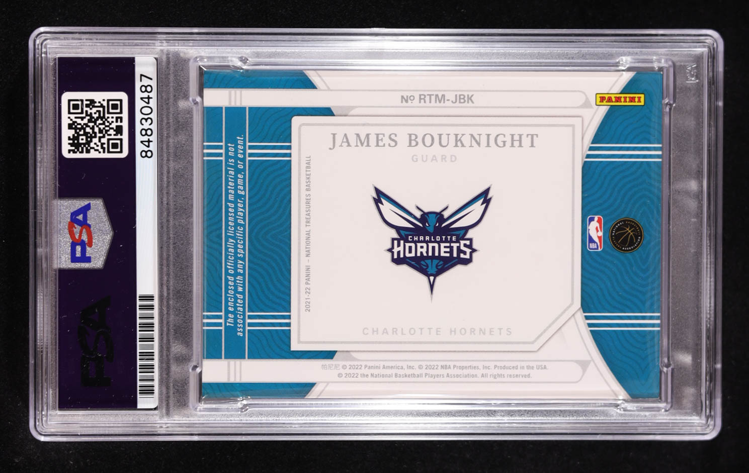 James Bouknight Signed 2021-22 Panini National Treasures Rookie Triple Materials Prime #3 #23/99 RC (PSA Authentic) at PristineAuction.com James Bouknight Signed 2021-22 Panini National Treasures Rookie Triple Materials Prime #3 #23/99 RC (PSA Authentic) at PristineAuction.com