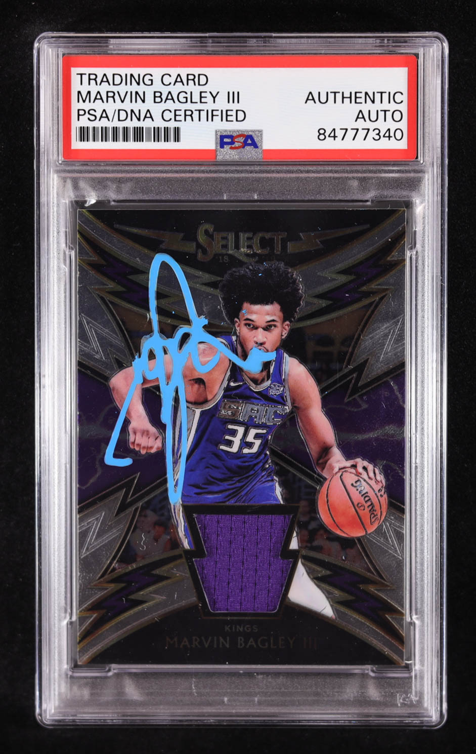 Marvin Bagley III Signed 2018-19 Select Sparks Memorabilia #2 RC (PSA Authentic) at PristineAuction.com Marvin Bagley III Signed 2018-19 Select Sparks Memorabilia #2 RC (PSA Authentic) at PristineAuction.com