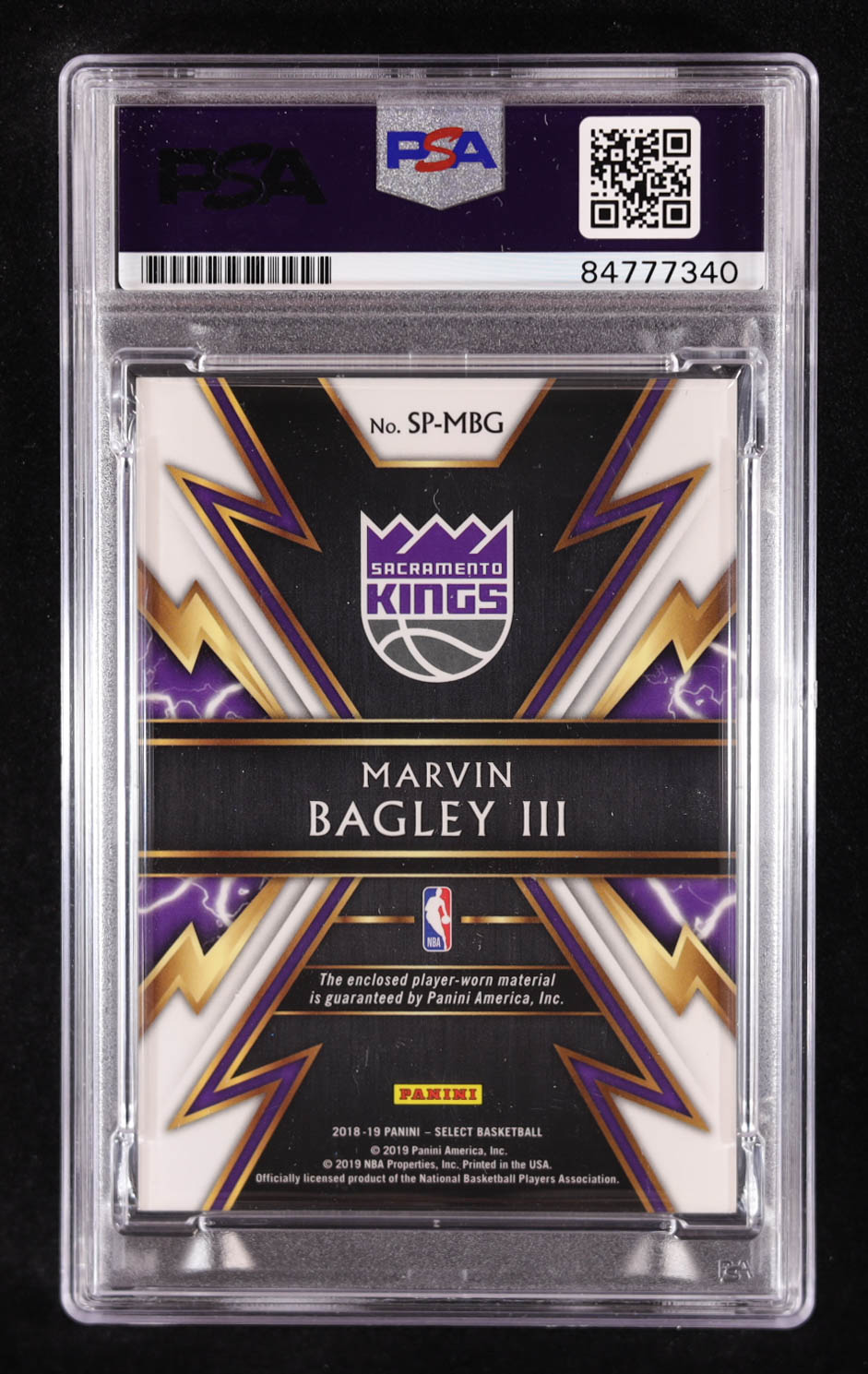 Marvin Bagley III Signed 2018-19 Select Sparks Memorabilia #2 RC (PSA Authentic) at PristineAuction.com Marvin Bagley III Signed 2018-19 Select Sparks Memorabilia #2 RC (PSA Authentic) at PristineAuction.com