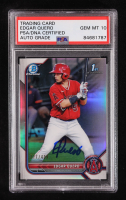 Edgar Quero Signed 2022 Bowman Chrome Prospects Refractors #BCP123 #277/499 (PSA 10) at PristineAuction.com