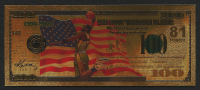 Kobe Bryant 24K Gold Commemorative $100 Bill at PristineAuction.com