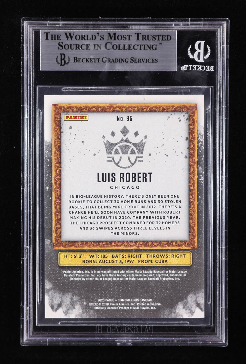 Luis Robert Signed 2020 Diamond Kings #95 (Beckett Authentic) at PristineAuction.com Luis Robert Signed 2020 Diamond Kings #95 (Beckett Authentic) at PristineAuction.com